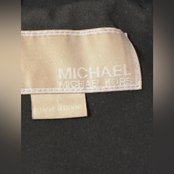 Michael Michael Kors Black Moto-Inspired Softshell Jacket tagged Large - Picture 6 of 7